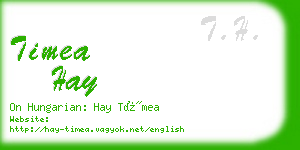 timea hay business card
